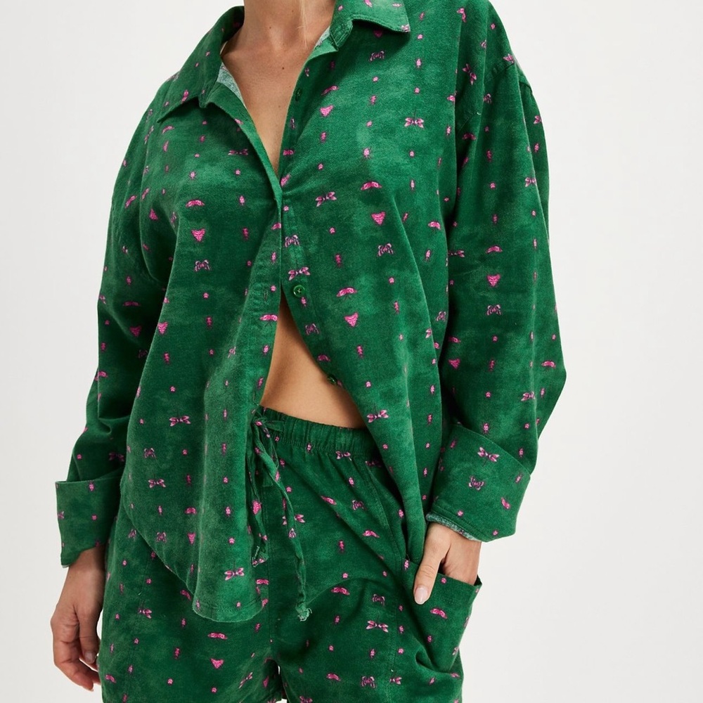 NWT Free People Flannel Play Date Set